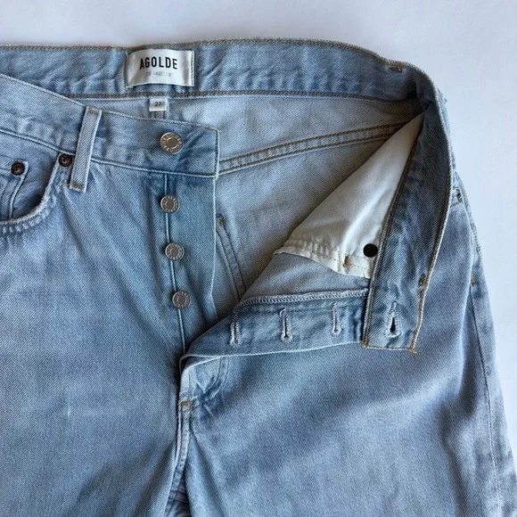 AGOLDE Lana Mid-Rise Vintage Straight Leg Jeans-Prank Faded Blue Wash-Size 27 - Picture 2 of 12